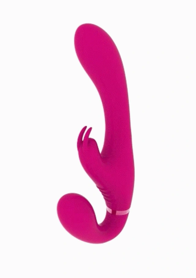 Pasek Strap-on Wibrator-suki - Pink Vive Wibrujący Różowy | 100% ORYGINAŁ| DYSKRETNA PRZESYŁKA